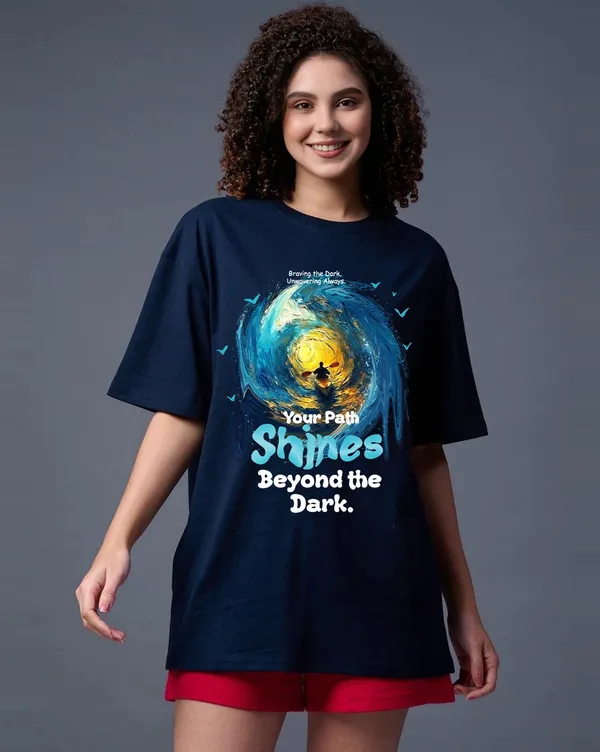Explore_Your_Path_Aesthetic_Oversized_T_Shirt_Navy