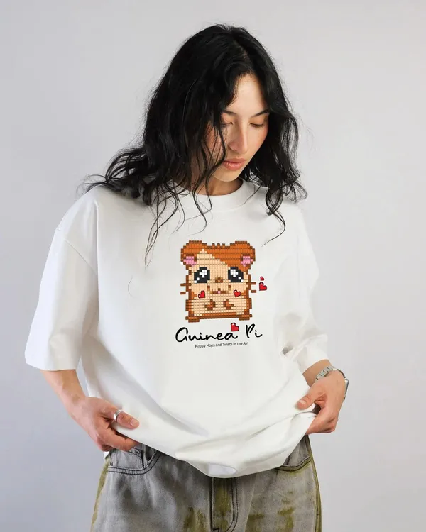 Cute_Pixel_Guinea_Pig_Oversized_T_Shirt_White