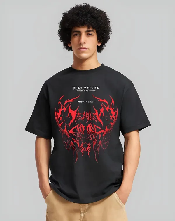Deadly_Spider_Predator_Of_The_Shadows_Oversized_T_Shirt_Black