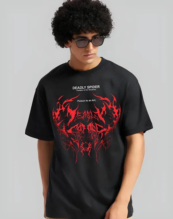 Deadly_Spider_Predator_Of_The_Shadows_Oversized_T_Shirt_Black