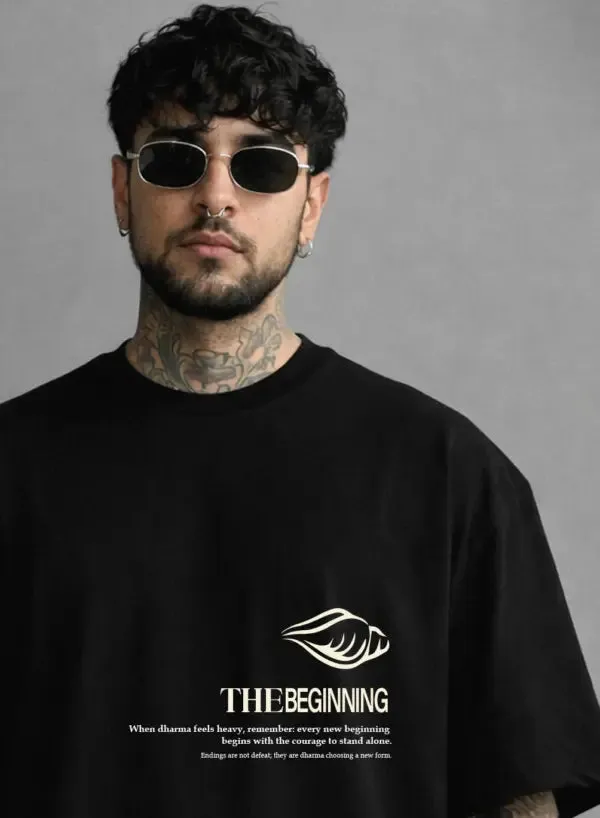 The_Beginning_Mahabharata_Krishna_Inspired_Indian_Mythology_Oversized_T_Shirt_Black