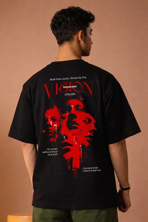 Vision_Gothic_T_Shirt_High_Impact_Red_Oversized_T_Shirt_Black