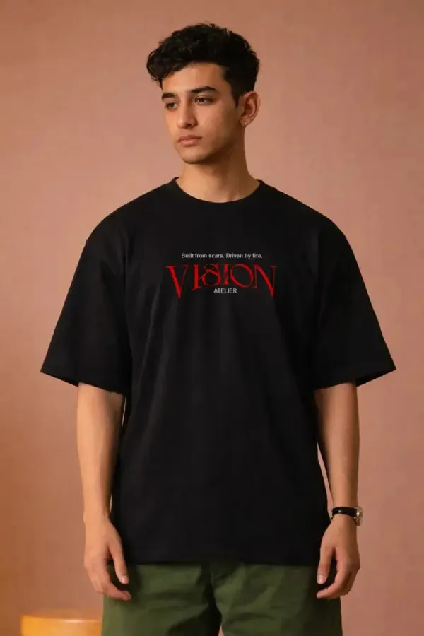 Vision_Gothic_T_Shirt_High_Impact_Red_Oversized_T_Shirt_Black