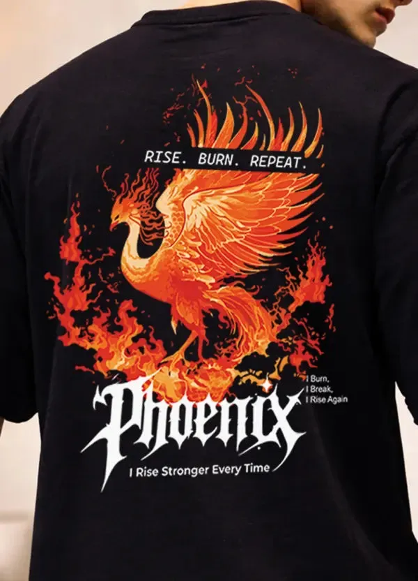 Phoenix_Rising_Oversized_T_Shirt_Black
