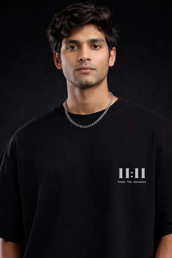 11_11_Trust_The_Universe_Manifestation_Oversized_T_Shirt_Black
