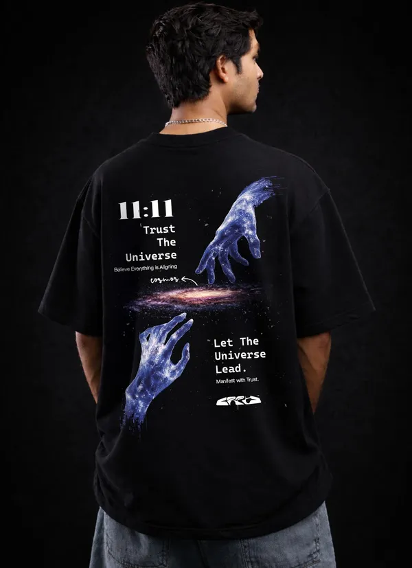 11_11_Trust_The_Universe_Manifestation_Oversized_T_Shirt_Black