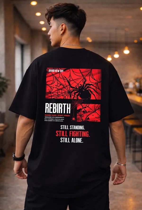 Spider_Inspired_Brand_New_Day_Rebirth_Oversized_T_Shirt_Black