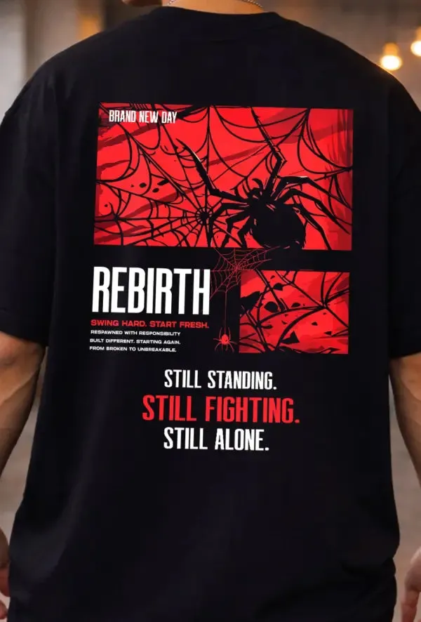 Spider_Inspired_Brand_New_Day_Rebirth_Oversized_T_Shirt_Black