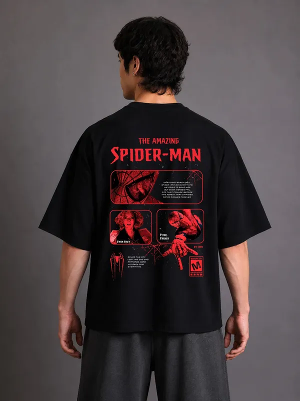 The_Amazing_Spider_Man_Lost_His_Gwen_T_Shirt_Marvel_Oversized_T_Shirt_Black