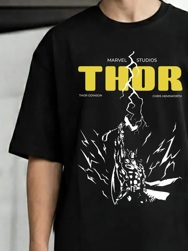 Marvel_Thor_Lightning_Oversized_T_Shirt_Black