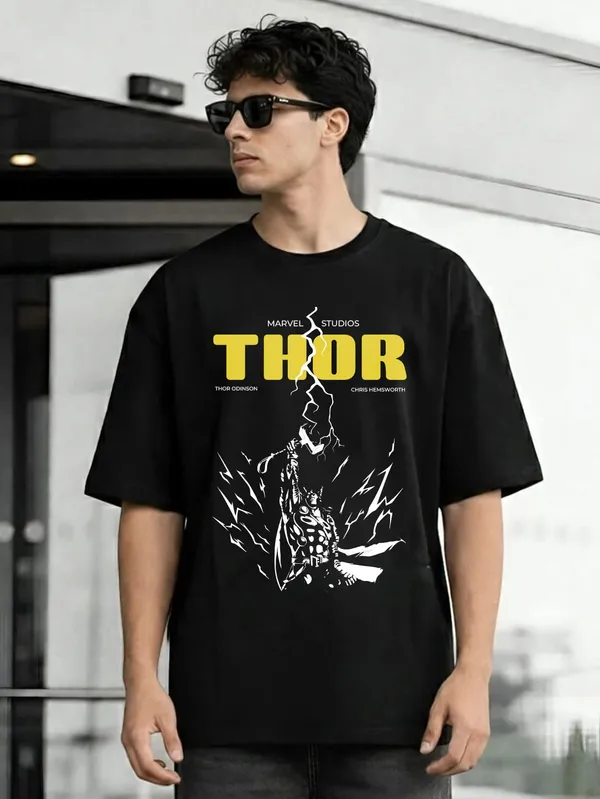 Marvel_Thor_Lightning_Oversized_T_Shirt_Black