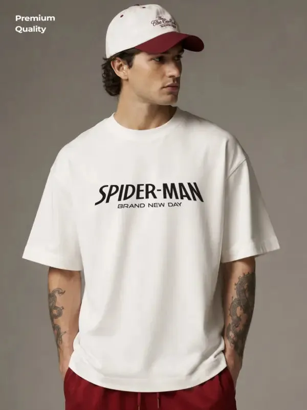 Spider_Man_Brand_New_Day_Web_Oversized_T_Shirt_White