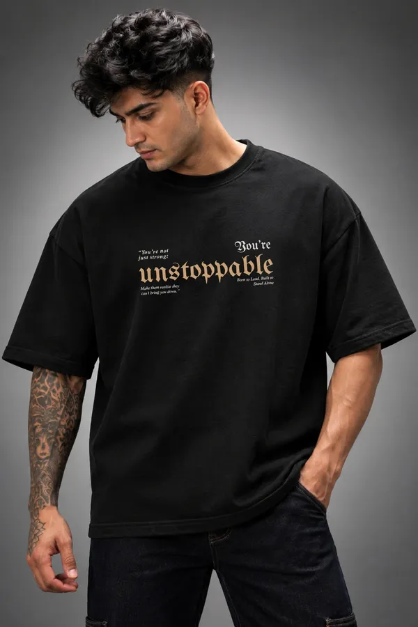 Unstoppable_Tiger_Fearless_Minds_Oversized_T_Shirt_Black
