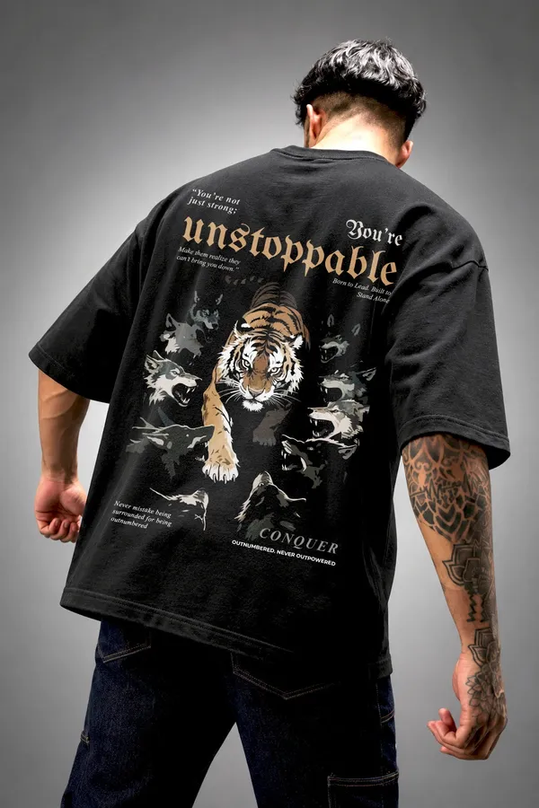 Unstoppable_Tiger_Fearless_Minds_Oversized_T_Shirt_Black