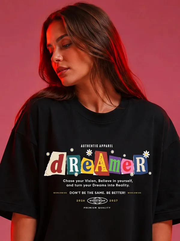 Dreamer_Aesthetic_Oversized_T_Shirt_Black