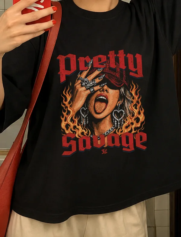 Pretty_Savage_Oversized_T_Shirt_Black
