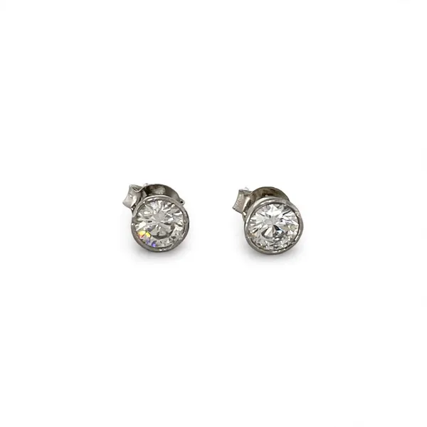 Silver_Tone_Round_Stone_Stud_Earrings_For_Women
