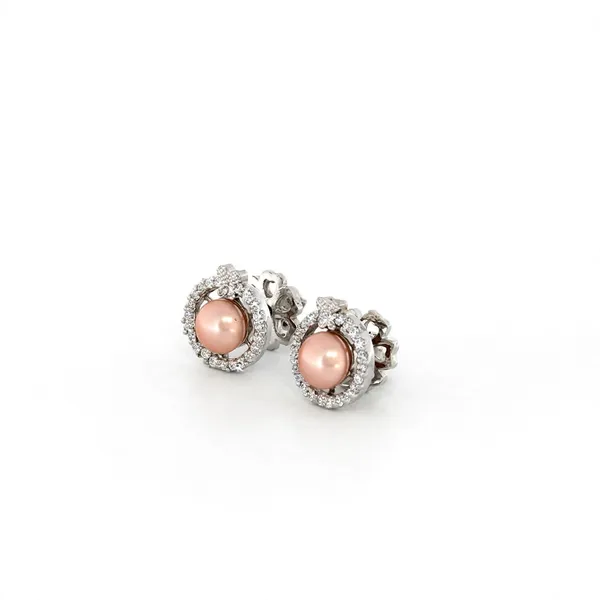 Silver_Tone_Pink_Pearl_Halo_Stud_Earrings_For_Women