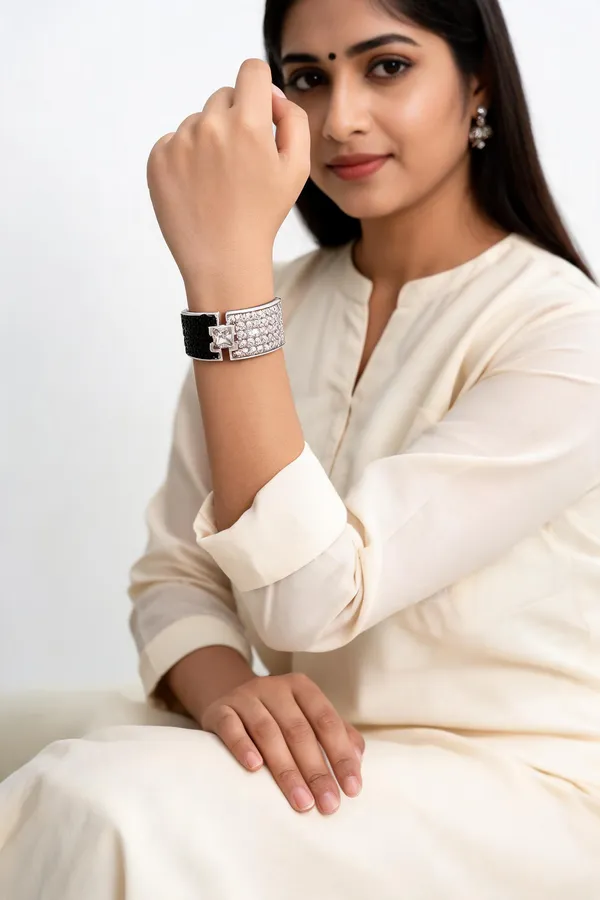 Black_Silver_Tone_Wide_Embellished_Cuff_Bracelet_For_Women