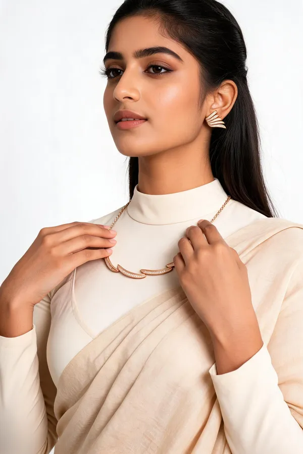 Rose_Gold_Layered_Leaf_Necklace_And_Earrings_Set_For_Women