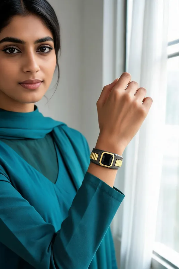 Black_Gold_Tone_Wide_Cuff_Statement_Bracelet_For_Women