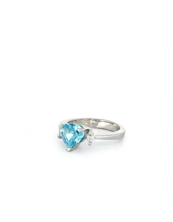 Silver_Tone_Blue_Heart_Stone_Ring_For_Women