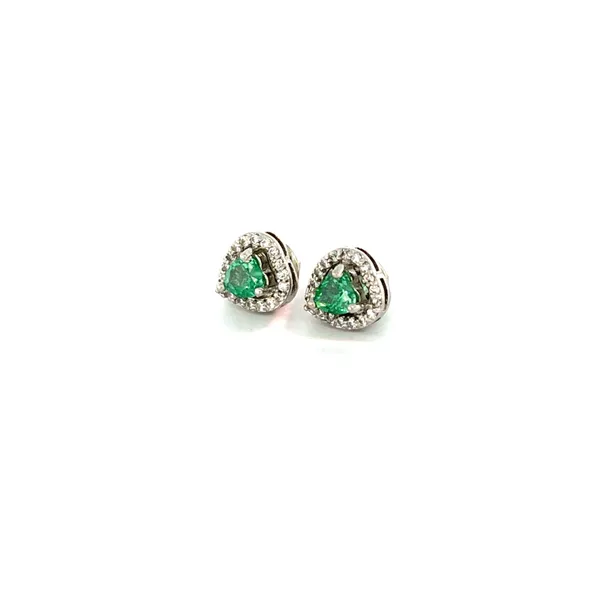 Green_Stone_Clear_Accent_Stud_Earrings_For_Women