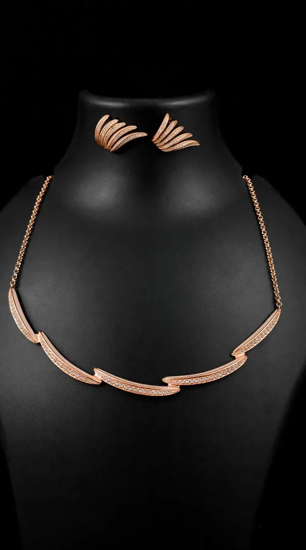 Rose_Gold_Layered_Leaf_Necklace_And_Earrings_Set_For_Women