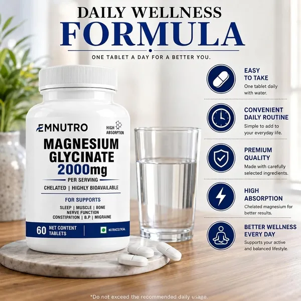 Magnesium_Glycinate_2000mg_Per_Serving_Tablets_Chelated_High_Absorption_Formula_440mg_Elemental_Magnesium_Supports_Muscle_Nerve_Function_60_Tablets