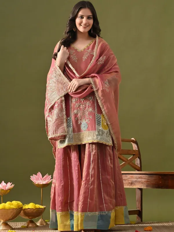 Women_Ethnic_Motifs_Embroidered_Regular_Sequinned_Kurta_with_Sharara_&_With_Dupatta
