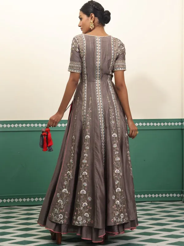 Floral_Embroidered_Cotton_Silk_Front_Open_Maxi_Ethnic_Dress