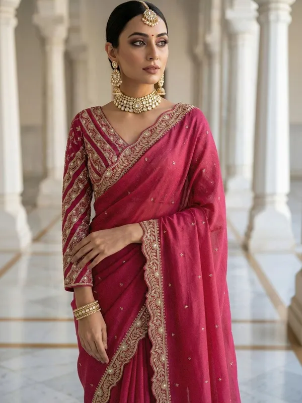 Embellished_Embroidered_Silk_Blend_Heavy_Work_Saree_(5.5_Metre_Saree_With_Stitched_Blouse)