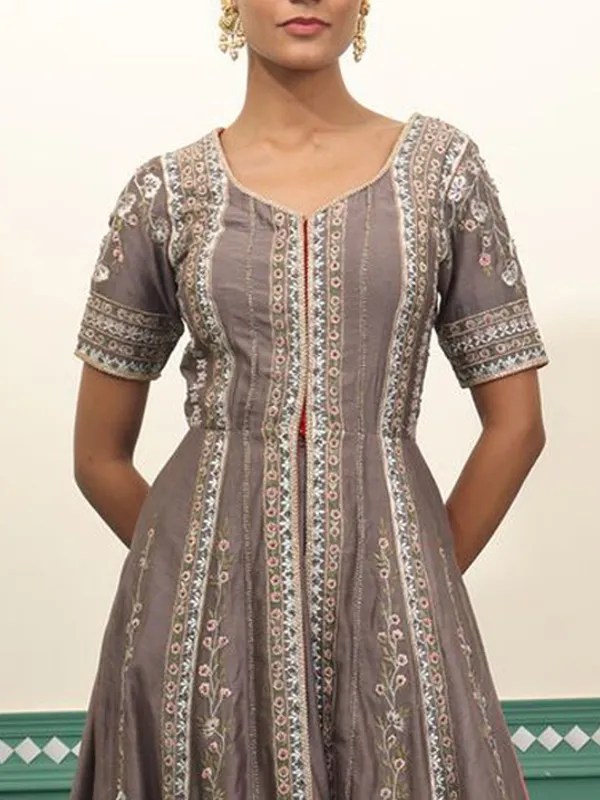 Floral_Embroidered_Cotton_Silk_Front_Open_Maxi_Ethnic_Dress