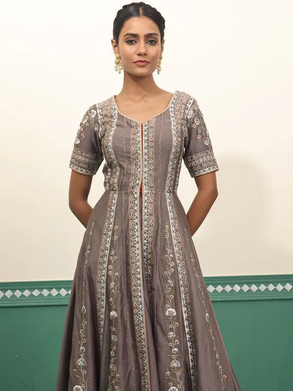 Floral_Embroidered_Cotton_Silk_Front_Open_Maxi_Ethnic_Dress