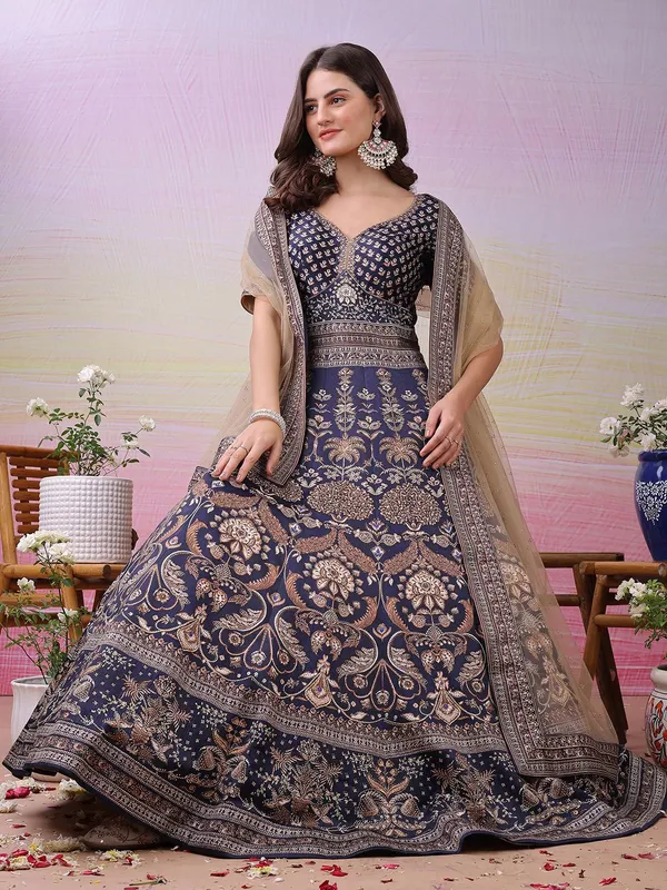 Floral_Embroidered_Maxi_Ethnic_Dress_With_Dupatta