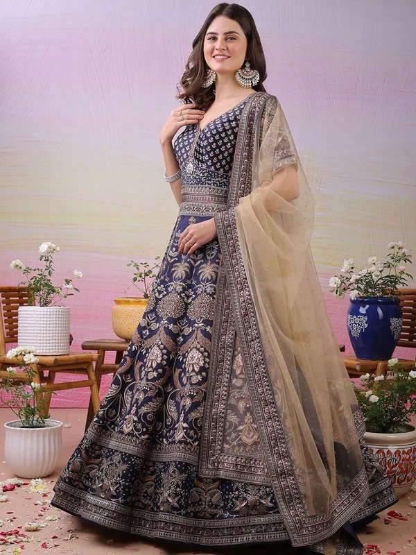 Floral_Embroidered_Maxi_Ethnic_Dress_With_Dupatta