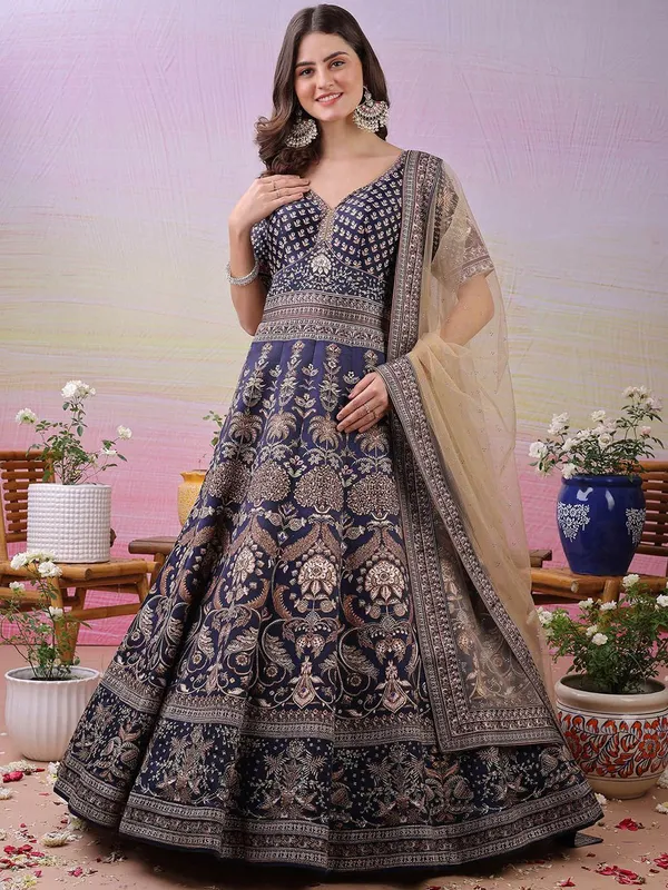 Floral_Embroidered_Maxi_Ethnic_Dress_With_Dupatta