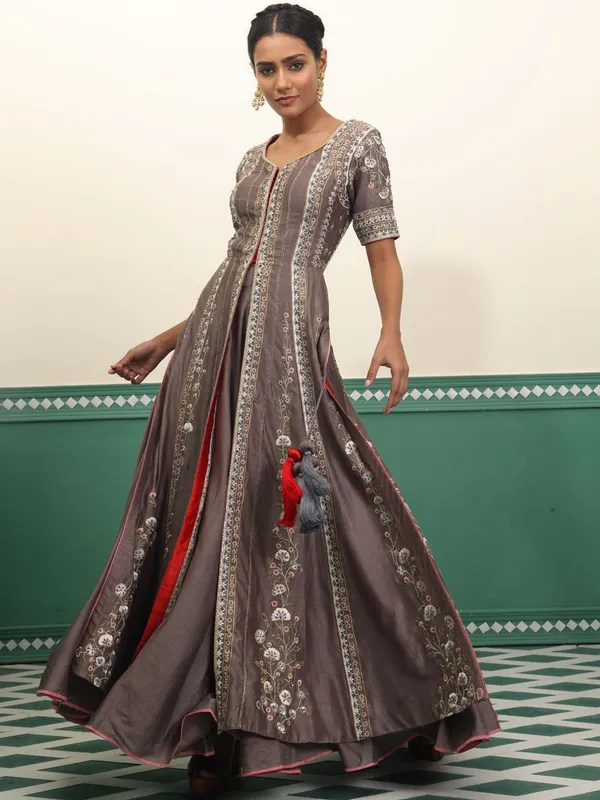 Floral_Embroidered_Cotton_Silk_Front_Open_Maxi_Ethnic_Dress