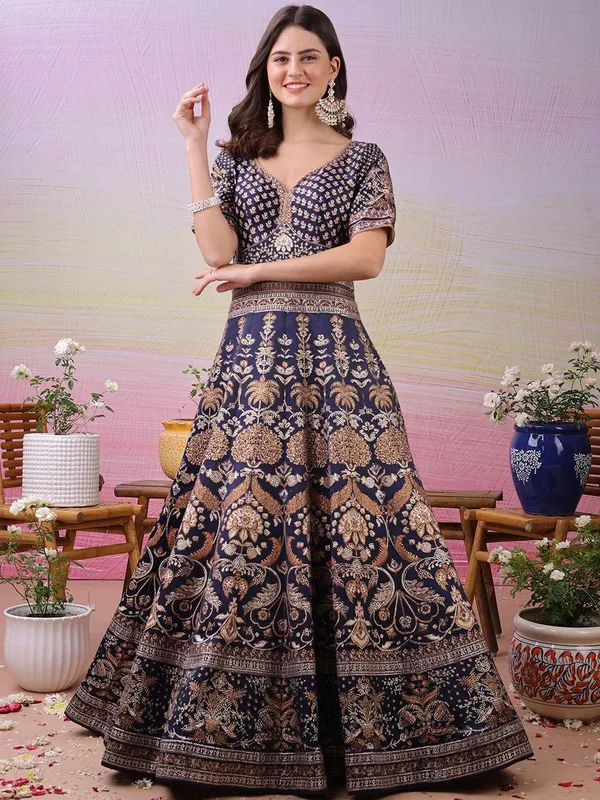 Floral_Embroidered_Maxi_Ethnic_Dress_With_Dupatta