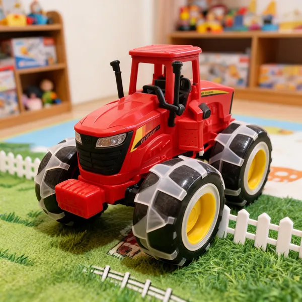 Red_Plastic_Small_Farm_Tractor
