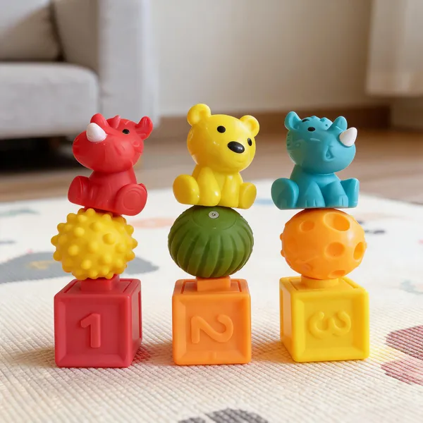 Multicolor_Non-Toxic_Plastic_Baby_Animal_Figures_Textured_Balls_And_Number_Blocks_Toy_Set