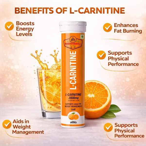 Rishivanam_L-Carnitine_2000Mg_Orange_Effervescent_Tablets