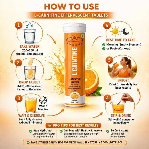Rishivanam_L-Carnitine_2000Mg_Orange_Effervescent_Tablets