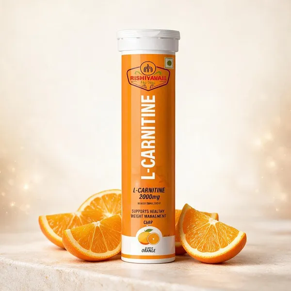 Rishivanam_L-Carnitine_2000Mg_Orange_Effervescent_Tablets