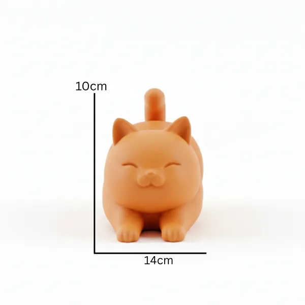 Zen_Stretch_Feline_Sculpture_Minimalist_Home_Decor_Orange