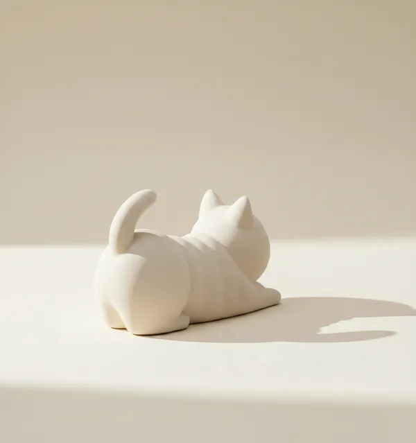 Zen_Stretch_Feline_Sculpture_Minimalist_Home_Decor_White