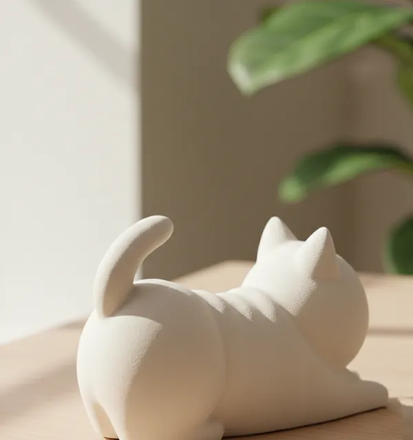 Zen_Stretch_Feline_Sculpture_Minimalist_Home_Decor_White