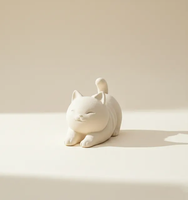 Zen_Stretch_Feline_Sculpture_Minimalist_Home_Decor_Ivory