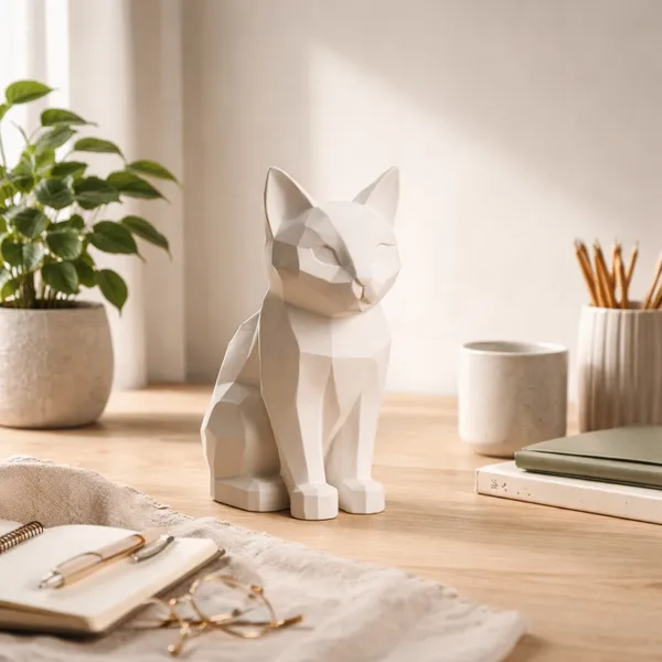 Minimalist_Geometric_Cat_Decor_Modern_Desk_Accent_Home_Styling_Piece_Eco_Friendly_Composite_Sculpture_White