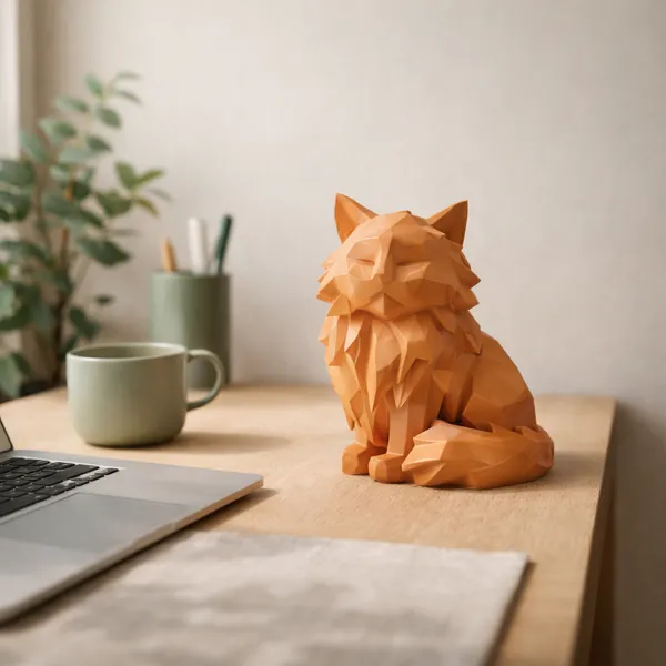 Modern_Geometric_Sitting_Cat_Figurine_Sophisticated_Feline_Home_Decor_Orange